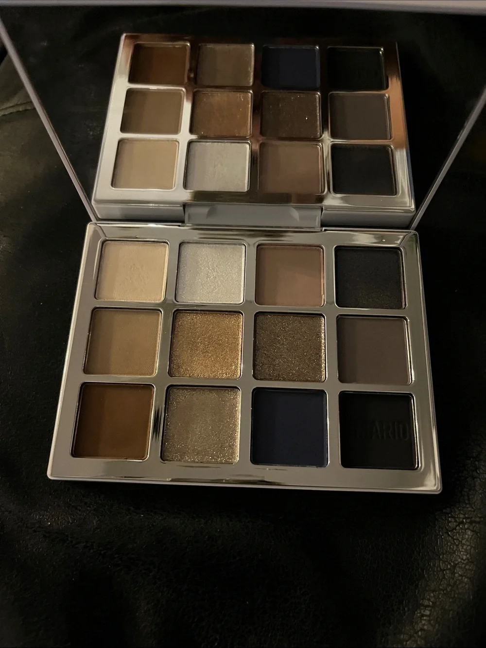 By Mario Neutral Eyeshadow Palette - 12 Shade Brown & Black Set